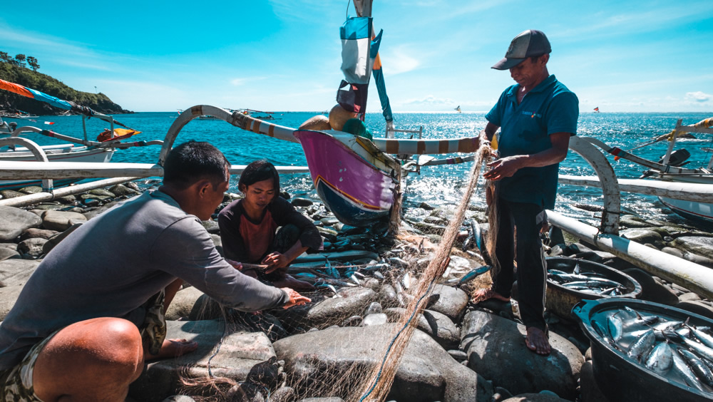 Bali, fishing boat, fishing village, traditional fishermen, 