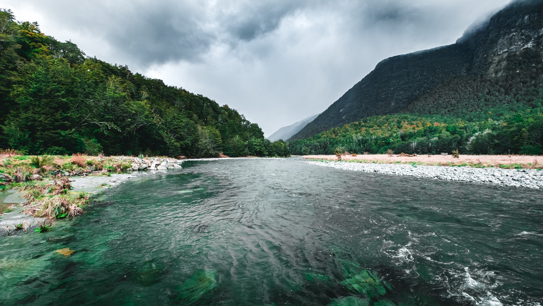 Eglington River, Te Anau, New Zealand,