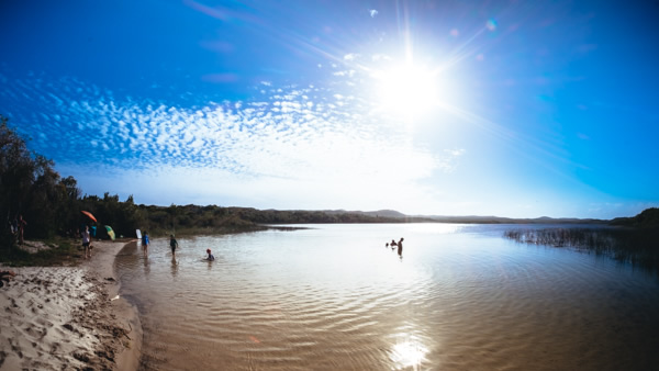 Honeyeater Lake, Moreton Island, freshwater lake, 