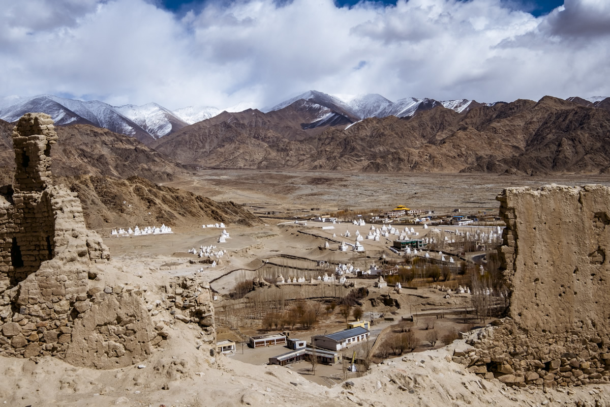 Welcome to the Himalayas!  The shoes weren't just a comfortable fashion accessory. They really got put to the test on the dry, shaley ground up in the Leh Ladakh region of the Himalayas. We really pushed these shoes (and ourselves) to the limit following trails that probably weren't designed for humans, as evidenced by the mountain goat droppings along the way. Nevertheless, we pushed on, in pursuit of exploration and the ultimate photo.